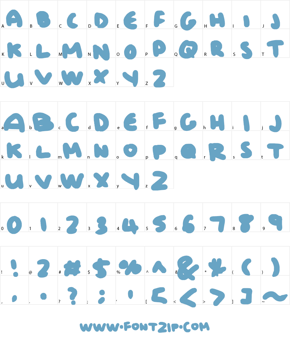 bubbly limit Font Character